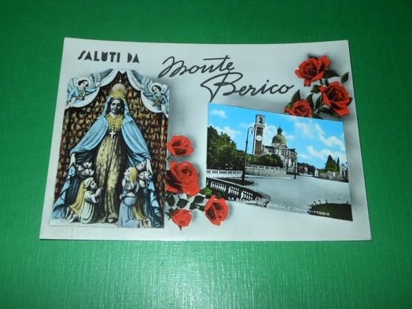 Cartolina Saluti da Monte Berico - Vedute diverse 1955 ca | Immagine principale