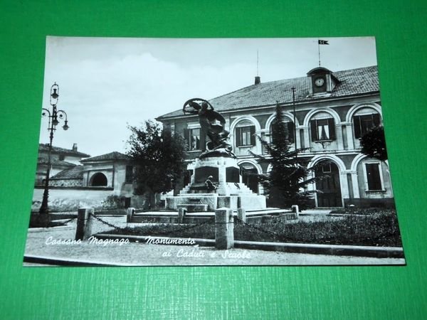 Cartolina Cassano Magnago - Monumento ai Caduti e Scuole 1955 …