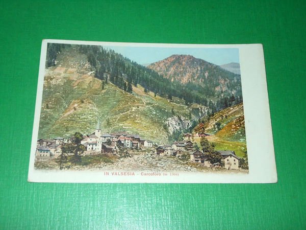 Cartolina In Valsesia - Carcoforo - Scorcio panoramico 1910 ca
