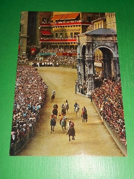 Cartolina Siena - Il Palio - La Corsa 1980 ca