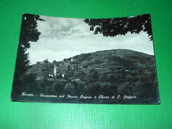 Cartolina Rovato - Panorama del Monte Orfano e Chiesa di … | Immagine Gallery 1