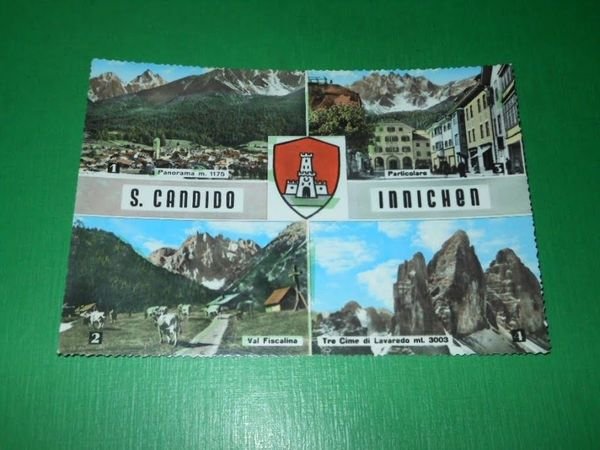 Cartolina S. Candido - Innichen - Vedute diverse 1955 ca | Immagine principale