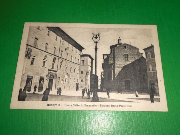 Cartolina Macerata - Piazza Vittorio Emanuele - Palazzo Regia Prefettura … | Immagine principale