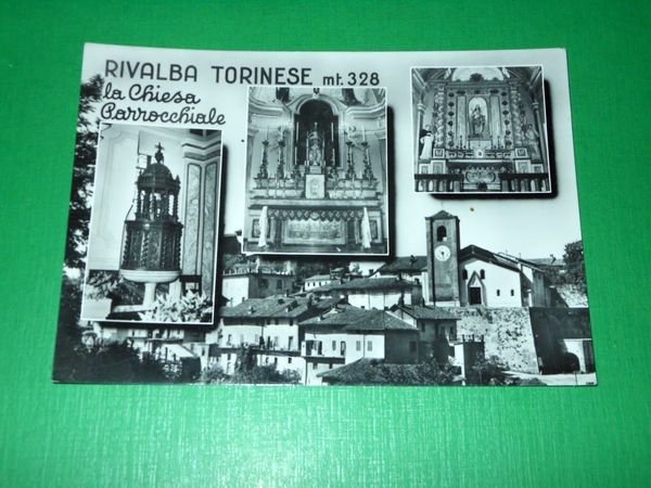 Cartolina Rivalba Torinese - La Chiesa Parrocchiale - Vedute diverse …