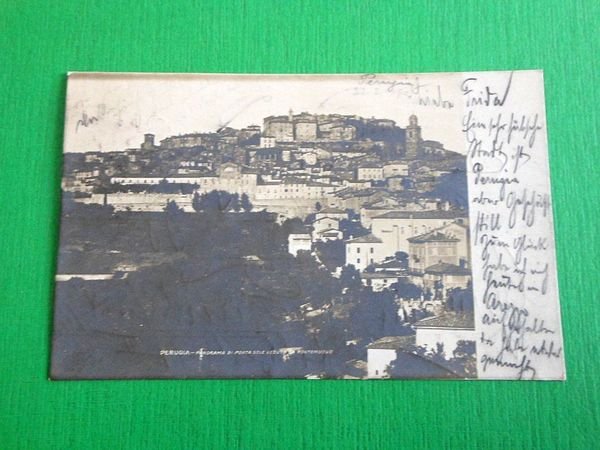 Cartolina Perugia - Panorama di Porta Sole veduto da Fontenuovo …