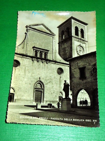 Cartolina Cividale del Friuli - Facciata della Basilica 1950 ca