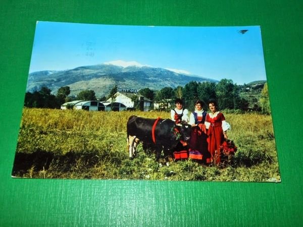 Cartolina Valle d' Aosta - Folklore a St. Christophe 1965