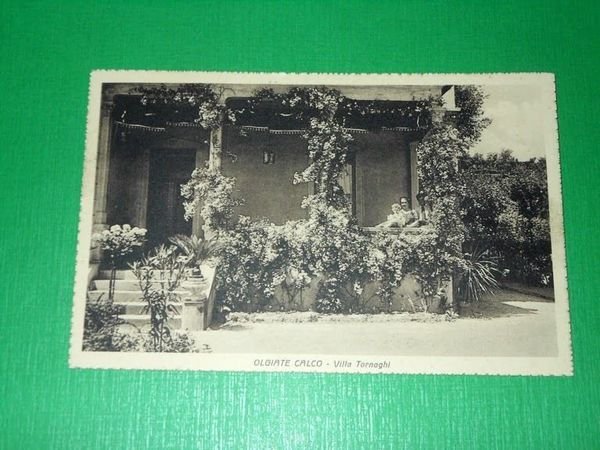 Cartolina Olgiate Calco - Villa Tornaghi 1935 ca.