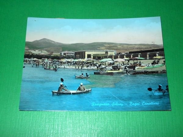 Cartolina Rosignano Solvay - Bagni Canottieri 1958