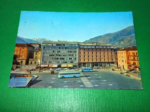 Cartolina Aosta - Piazza Narbonne 1965