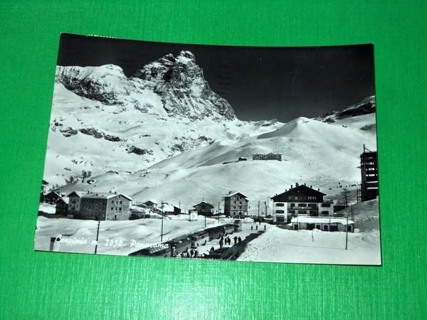 Cartolina Cervinia - Panorama 1956