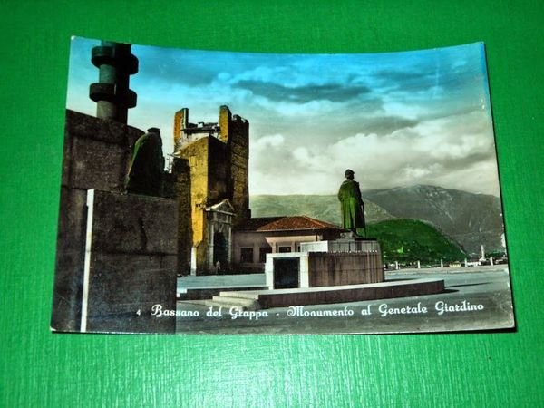 Cartolina Bassano del Grappa - Monumento al Generale Giardino 1955 …