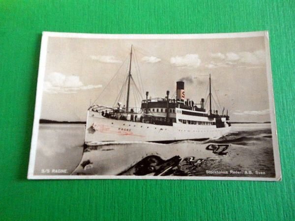 Cartolina Navi - S/S RAGNE - Stockholms Rederi A.B. Svea …