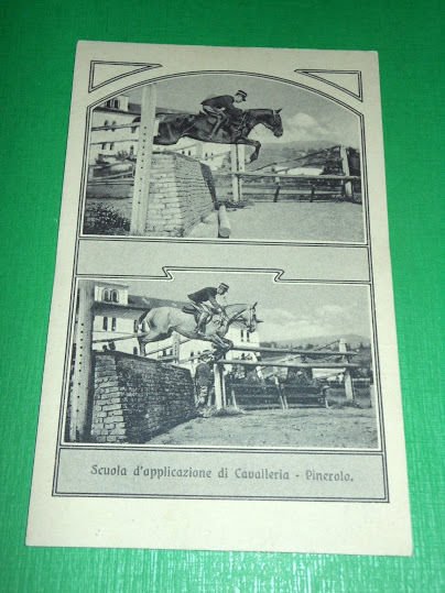 Cartolina Pinerolo - Scuola d' Applicazione di Cavalleria - Vedute …