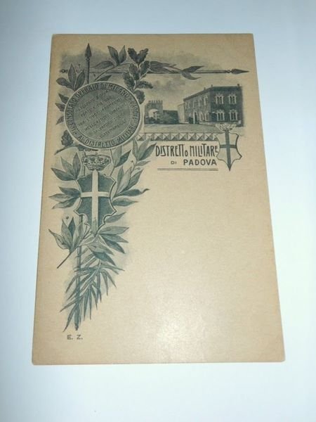 Cartolina Militaria - Distretto Militare di Padova 1920 ca | Immagine principale