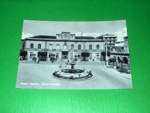 Cartolina Nocera Inferiore - Piazza Municipio 1960 ca