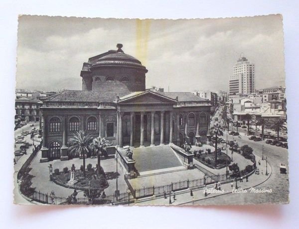 Cartolina Palermo - Teatro Massimo 1961