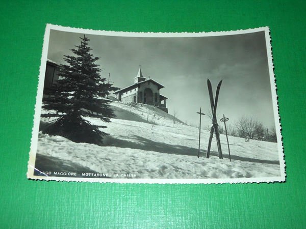 Cartolina Lago Maggiore - Mottarone - La Chiesa 1951