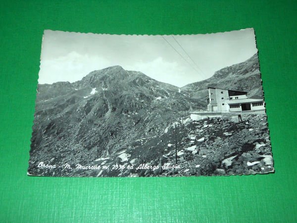 Cartolina Oropa - Monte Mucrone ed Albergo Savoia 1960