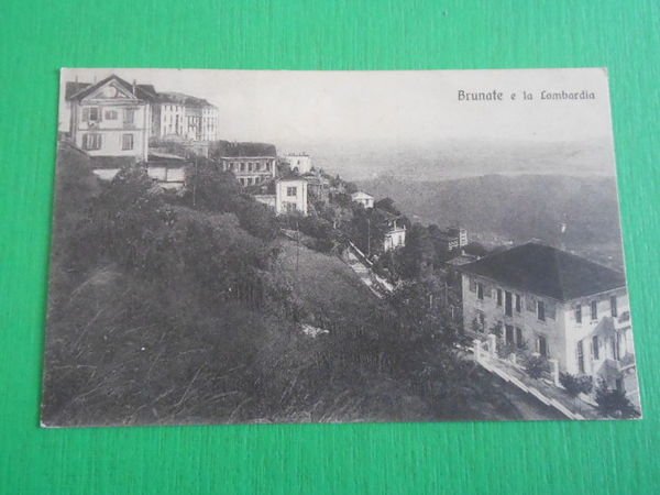 Cartolina Brunate e la Lombardia - Panorama 1915