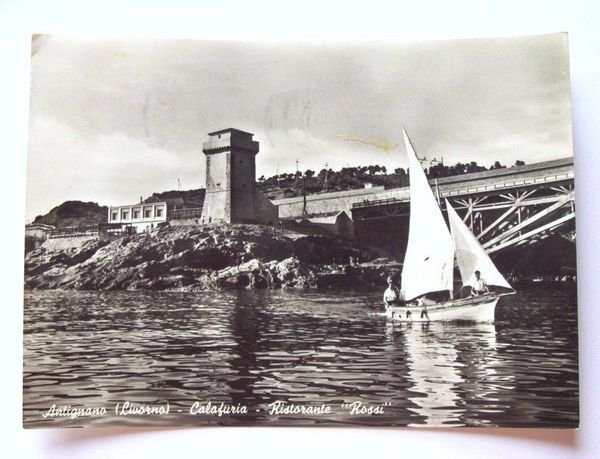 Cartolina Antignano - Calafuria - Ristorante Rossi 1957
