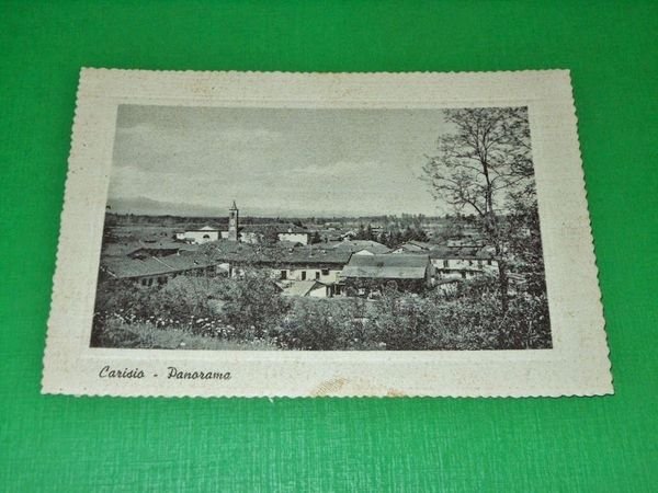 Cartolina Carisio ( Vercelli ) - Panorama 1950 ca