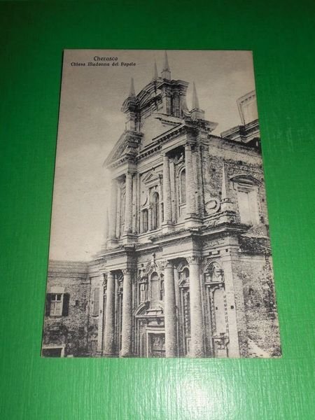 Cartolina Cherasco - Chiesa Madonna del Popolo 1920 ca