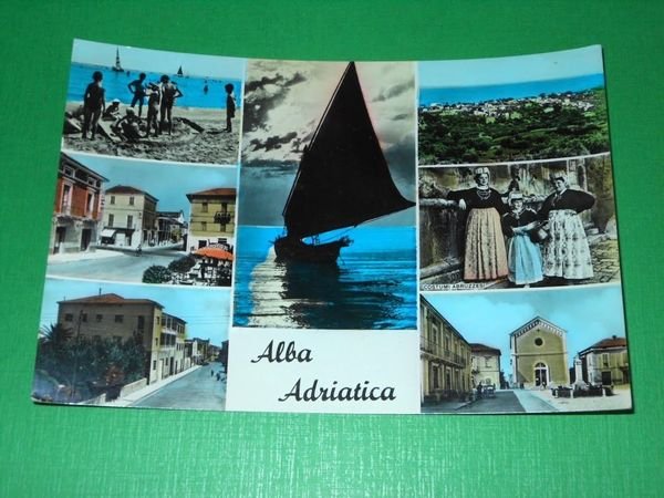 Cartolina Alba Adriatica ( Teramo ) - Vedute diverse 1959