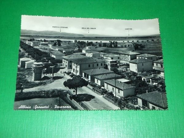 Cartolina Albinia ( Grosseto ) - Panorama 1957
