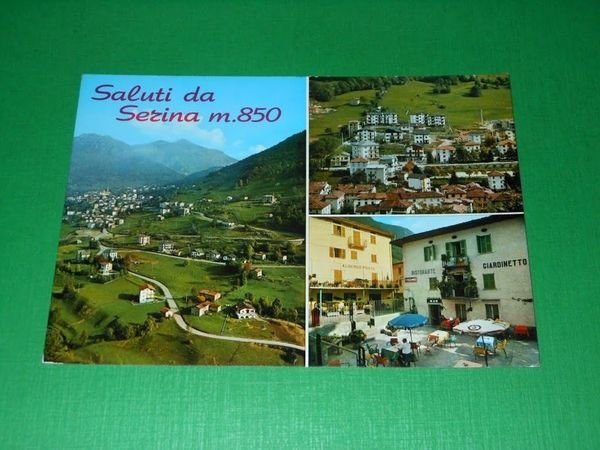 Cartolina Saluti da Serina - Vedute diverse 1960 ca
