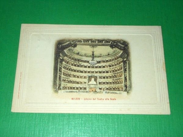Cartolina Milano - Interno del Teatro alla Scala 1903