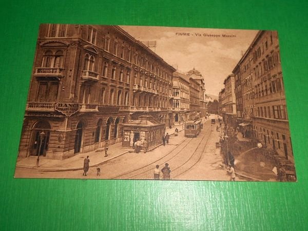 Cartolina Fiume - Via Giuseppe Mazzini 1925 ca