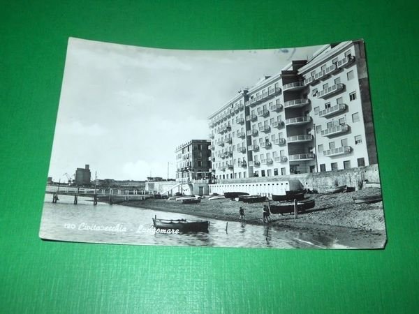 Cartolina Civitavecchia - Lungomare 1954