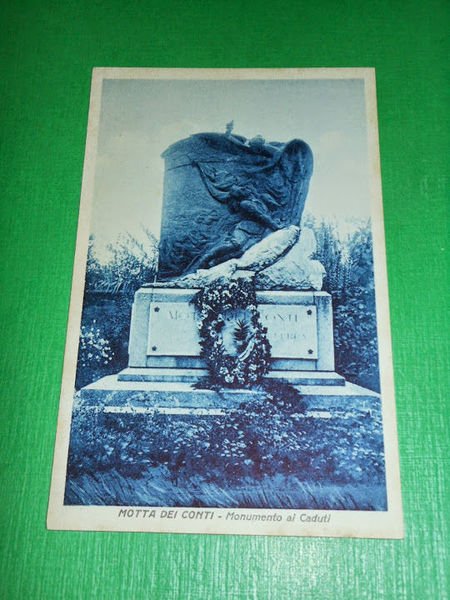Cartolina Motta de' Conti ( Vercelli ) - Monumento ai …