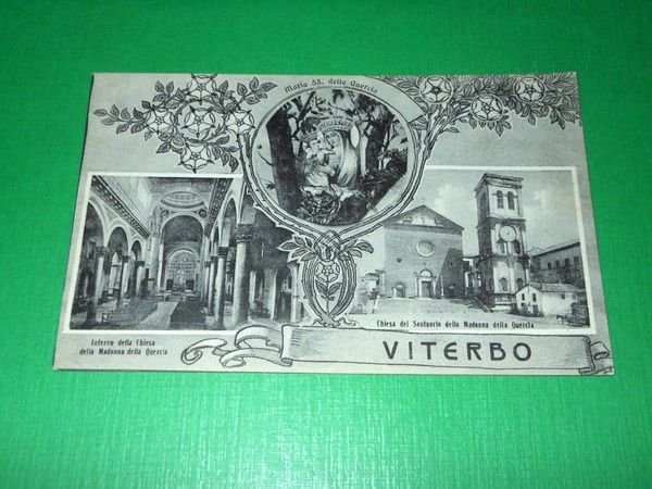 Cartolina Viterbo - Chiesa del Santuario della Madonna della Quercia …