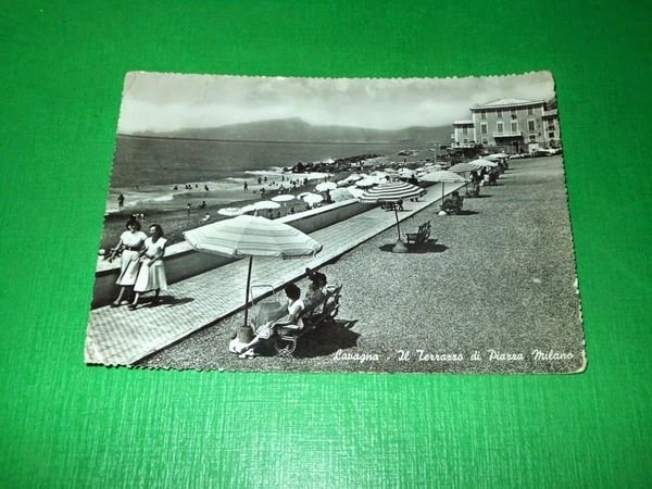 Cartolina Lavagna - Il Terrazzo di Piazza Milano 1954