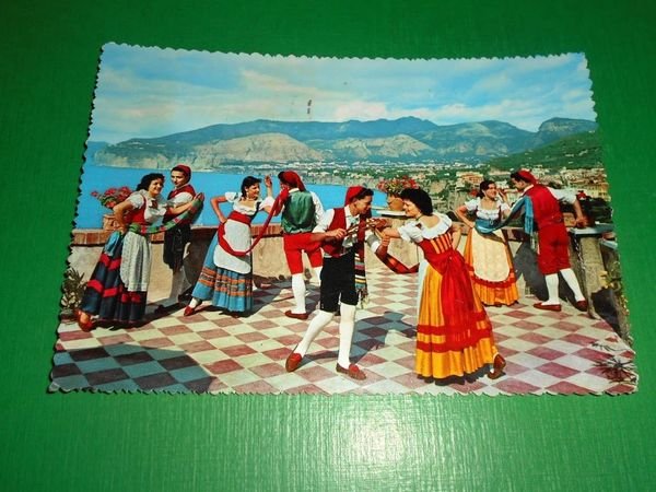 Cartolina Sorrento - La Tarantella 1959