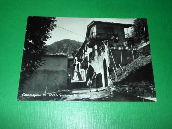 Cartolina Courmayeur - Frazione la Villette 1956
