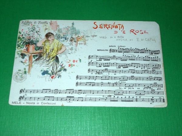Cartolina Ricordo di Napoli - Musica Lirica - Serenata d' …