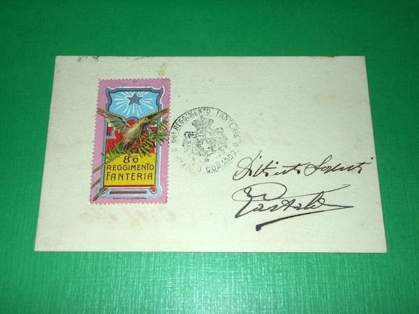 Cartolina Militaria 86° Reggimento Fanteria - Brigata Venezia 1908
