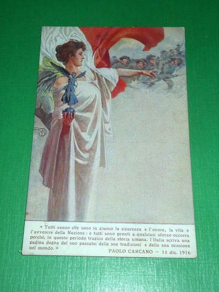 Cartolina illustrata Militaria WWI - Propaganda Prestito Nazionale 1916 ca …