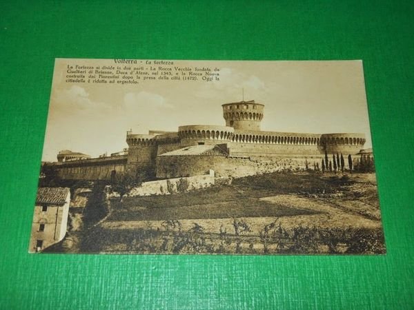 Cartolina Volterra - La Fortezza 1920 ca