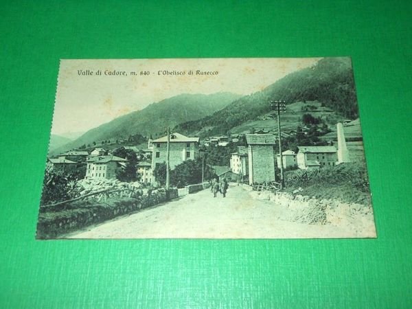 Cartolina Valle di Cadore - L' Obelisco di Rusecco 1930 …