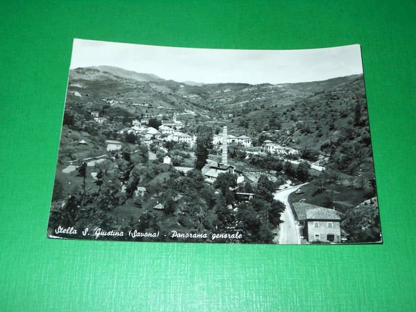 Cartolina Stella S. Giustina ( Savona ) - Panorama generale …