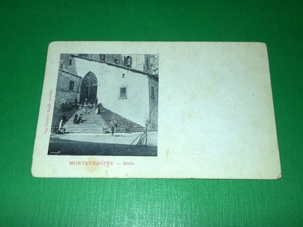 Cartolina Avellino - Santuario di Montevergine - Atrio 1900 ca