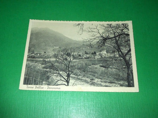 Cartolina Torre Pellice - Panorama 1937