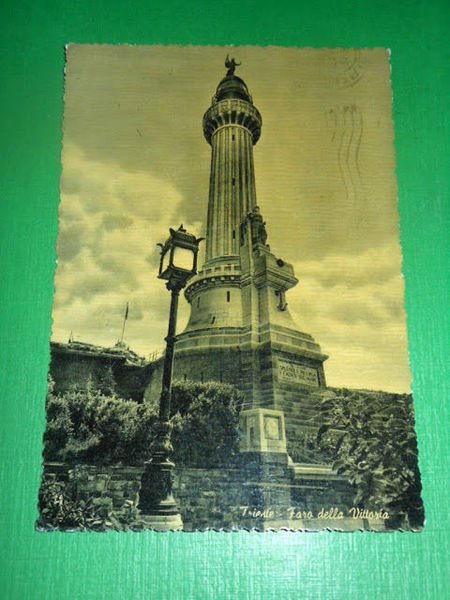 Cartolina Trieste - Faro della Vittoria 1957