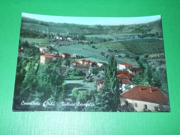 Cartolina Castelletto d' Orba - Vallata Lavagello 1955 ca