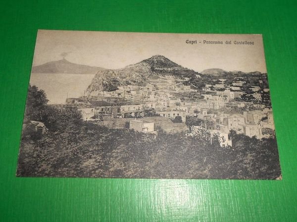 Cartolina Capri - Panorama dal Castellone 1910 ca