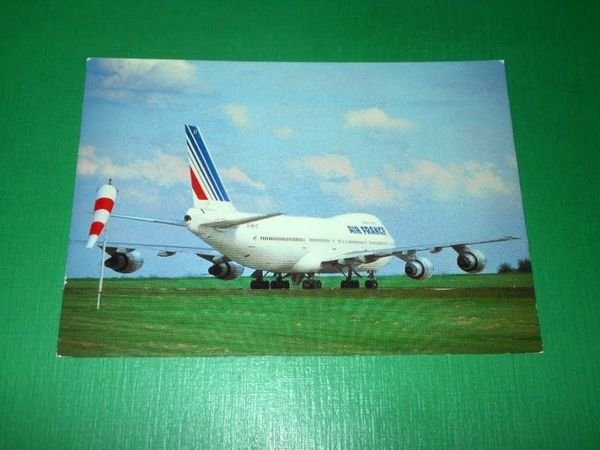 Cartolina Aviazione Volo Air France - Boeing 747